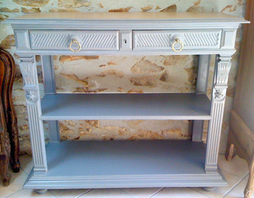 antique french painted sidetable